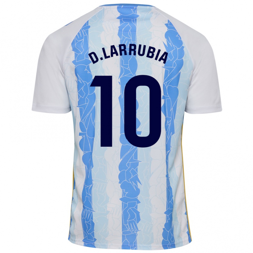 Kandiny Enfant Maillot David Larrubia #10 Blanc Bleu Tenues Domicile 2024/25 T-Shirt