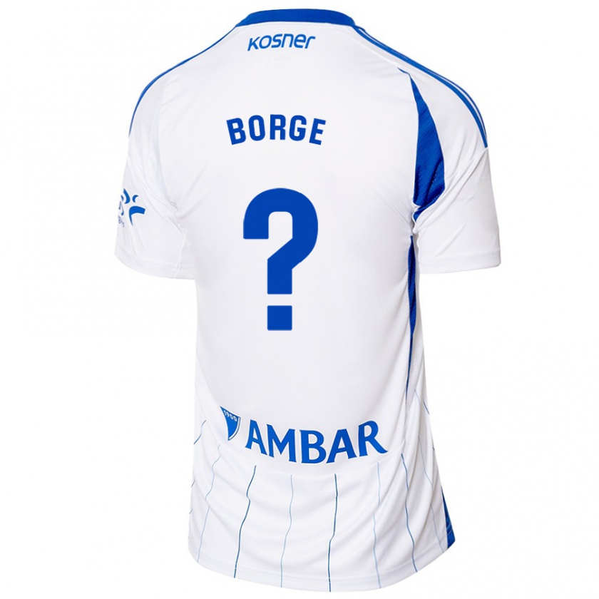 Kandiny Enfant Maillot Andrés Borge #0 Rouge Blanc Tenues Domicile 2024/25 T-Shirt