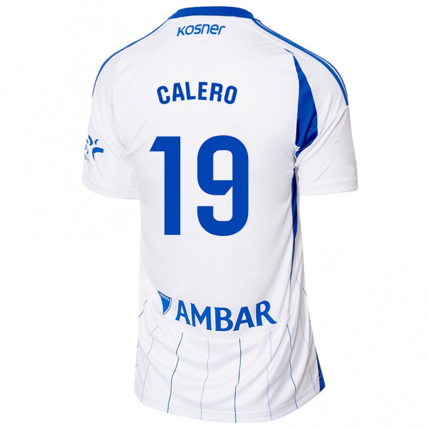 Kandiny Enfant Maillot Iván Calero #19 Rouge Blanc Tenues Domicile 2024/25 T-Shirt