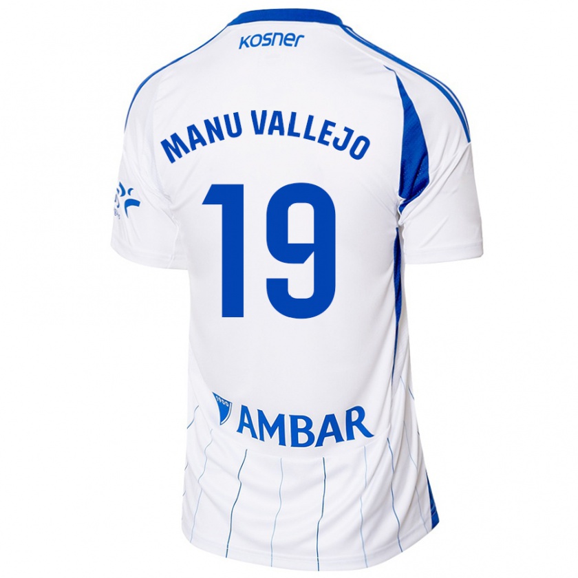 Kandiny Enfant Maillot Manu Vallejo #19 Rouge Blanc Tenues Domicile 2024/25 T-Shirt