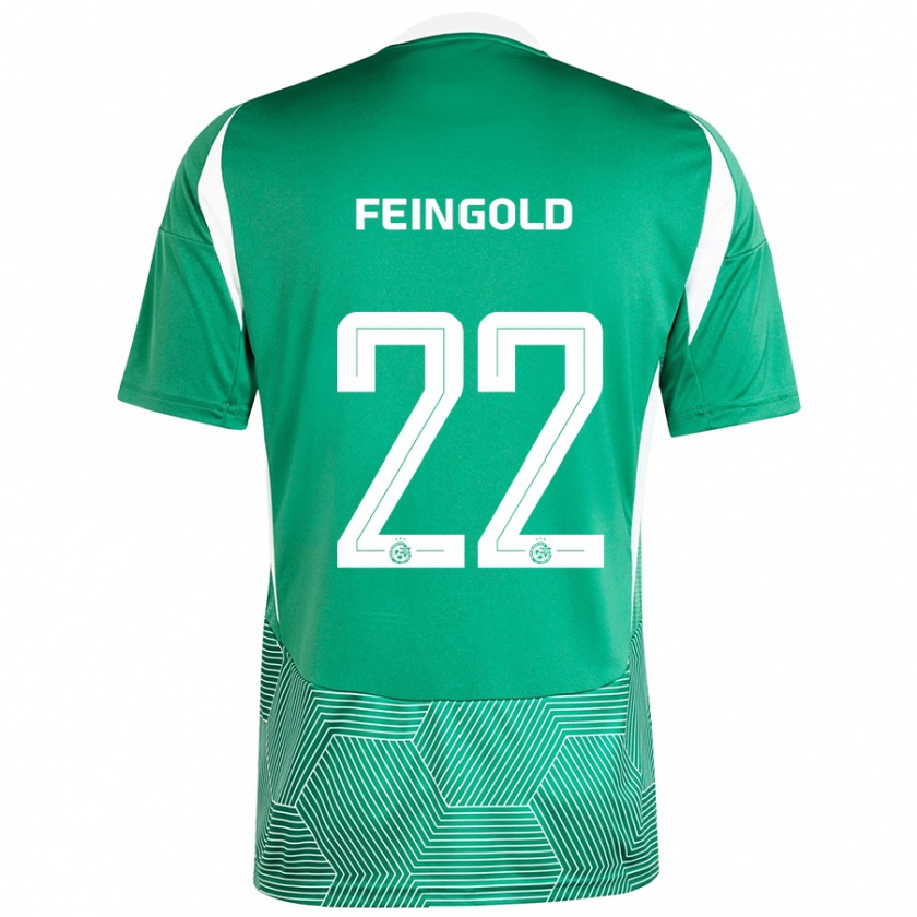 Kandiny Enfant Maillot Ilay Feingold #22 Vert Blanc Tenues Domicile 2024/25 T-Shirt