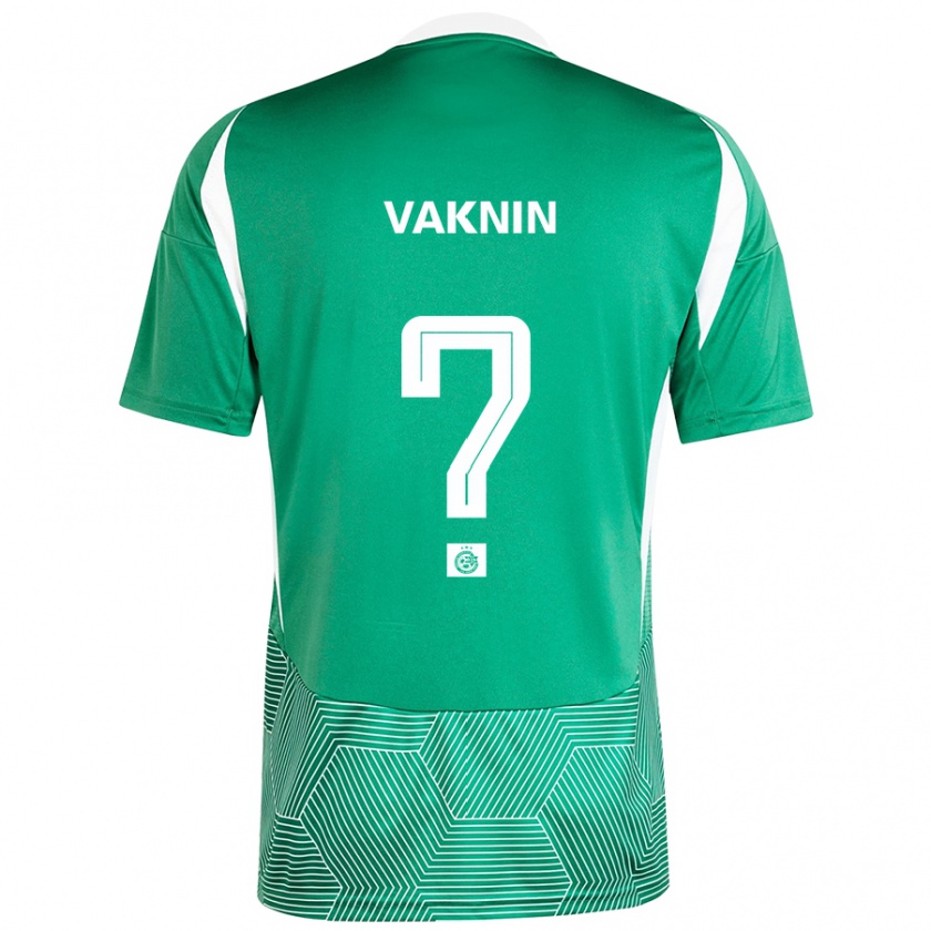 Kandiny Enfant Maillot Raz Vaknin #0 Vert Blanc Tenues Domicile 2024/25 T-Shirt