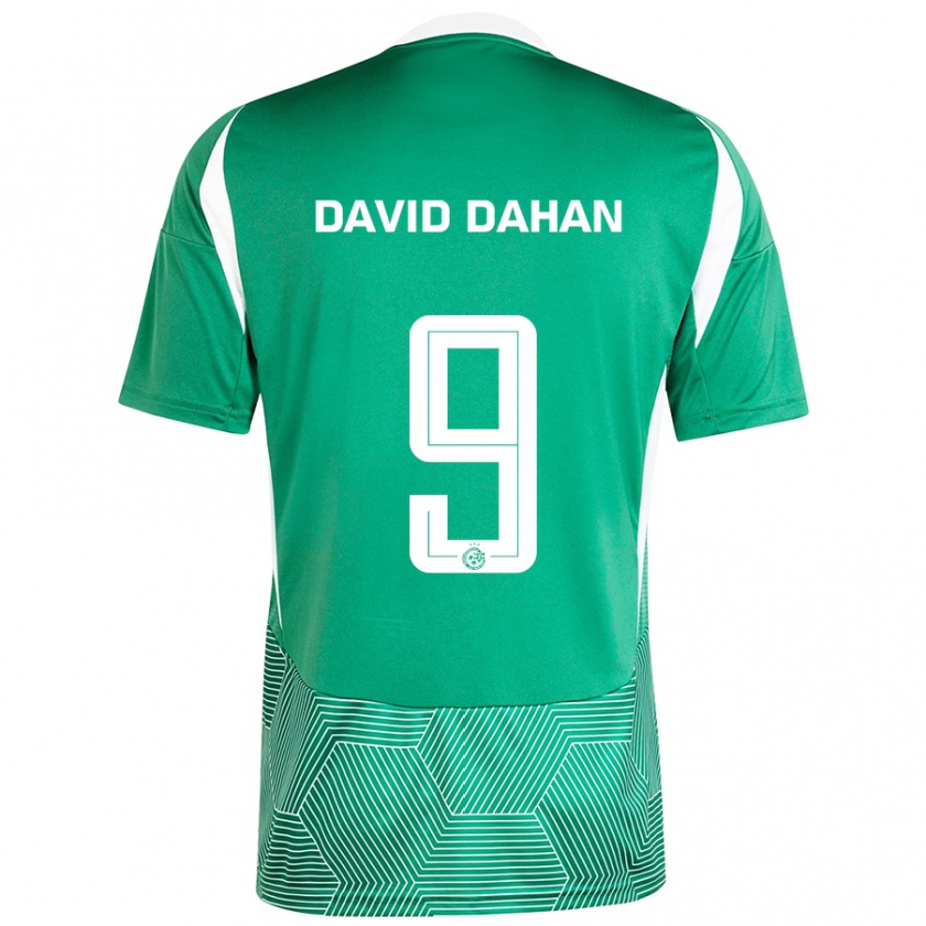 Kandiny Enfant Maillot Omer David Dahan #9 Vert Blanc Tenues Domicile 2024/25 T-Shirt