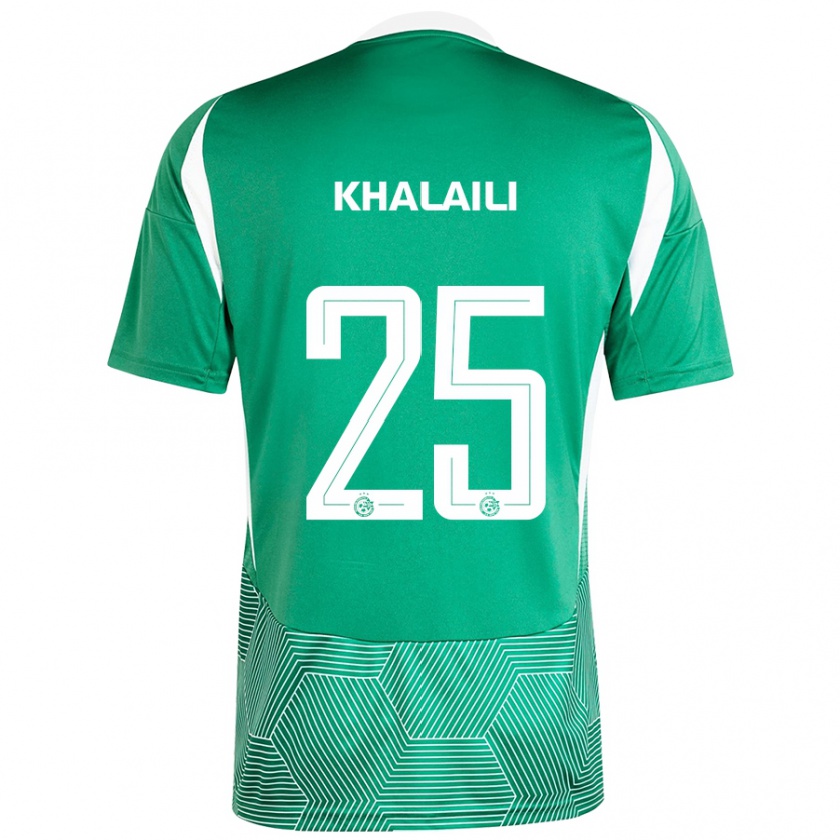 Kandiny Enfant Maillot Anan Khalaili #25 Vert Blanc Tenues Domicile 2024/25 T-Shirt