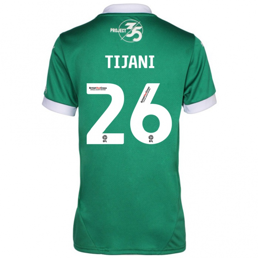 Kandiny Enfant Maillot Muhamed Tijani #26 Vert Blanc Tenues Domicile 2024/25 T-Shirt