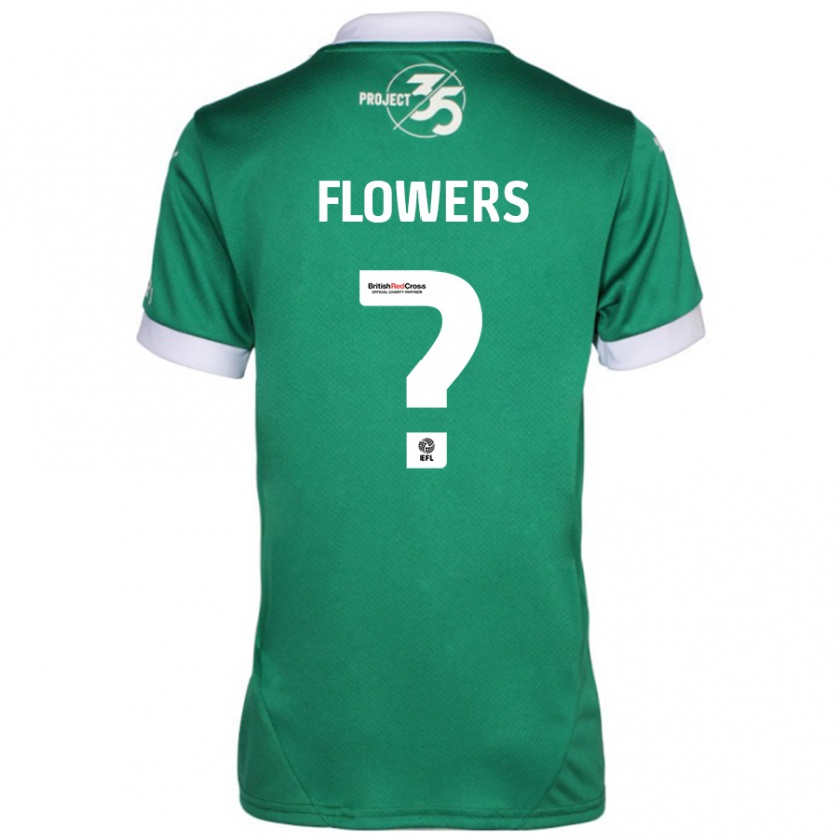 Kandiny Enfant Maillot Lewis Flowers #0 Vert Blanc Tenues Domicile 2024/25 T-Shirt