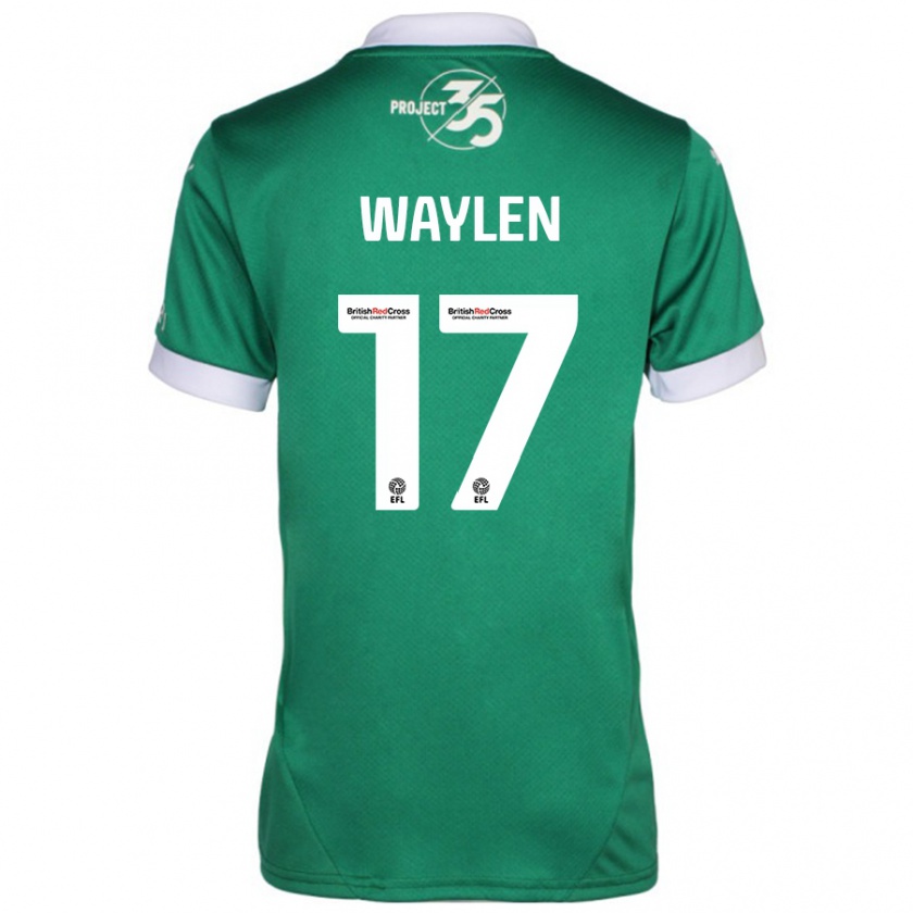 Kandiny Enfant Maillot Libby Waylen #17 Vert Blanc Tenues Domicile 2024/25 T-Shirt