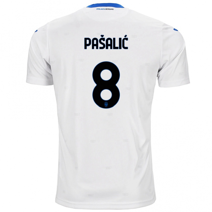 Kandiny Enfant Maillot Mario Pasalic #8 Blanc Tenues Extérieur 2024/25 T-Shirt