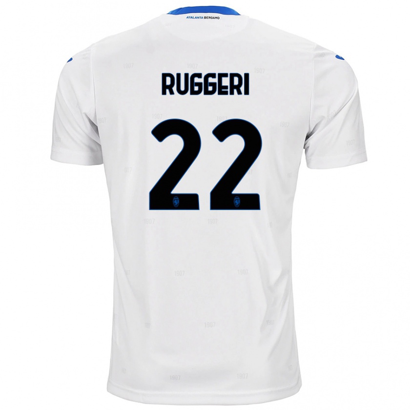 Kandiny Enfant Maillot Matteo Ruggeri #22 Blanc Tenues Extérieur 2024/25 T-Shirt