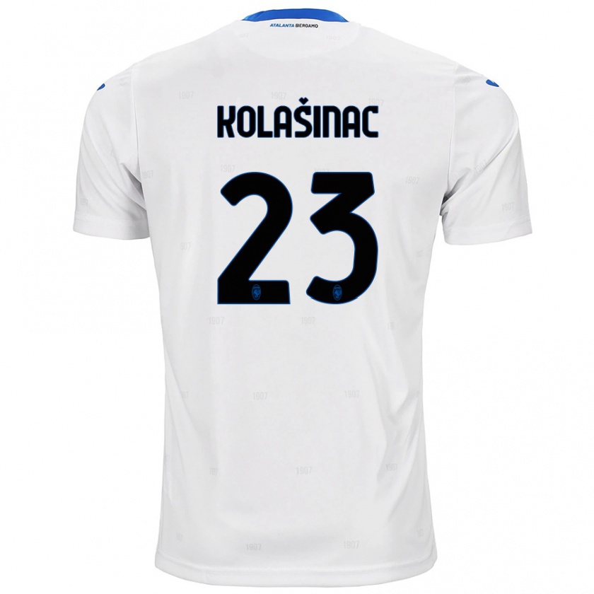 Kandiny Enfant Maillot Sead Kolasinac #23 Blanc Tenues Extérieur 2024/25 T-Shirt