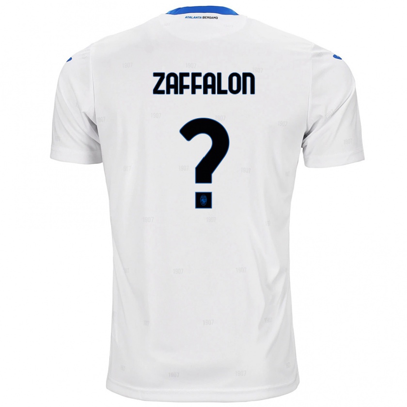 Kandiny Enfant Maillot Lorenzo Zaffalon #0 Blanc Tenues Extérieur 2024/25 T-Shirt