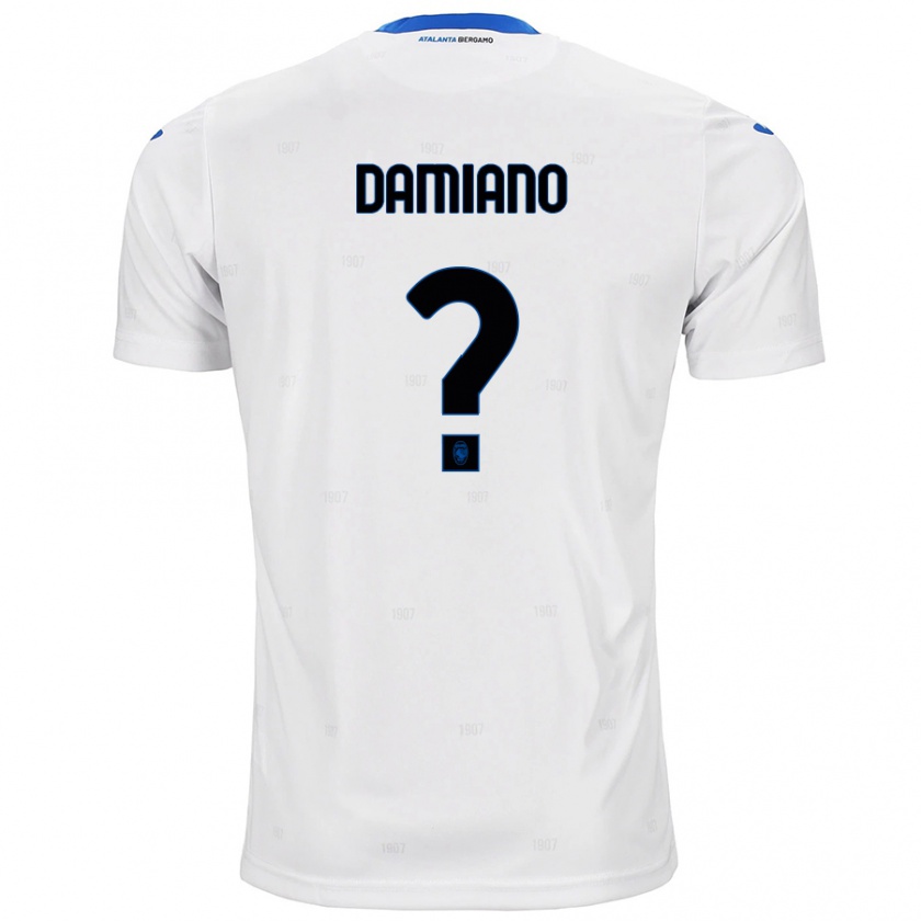 Kandiny Enfant Maillot Vincenzo Damiano #0 Blanc Tenues Extérieur 2024/25 T-Shirt