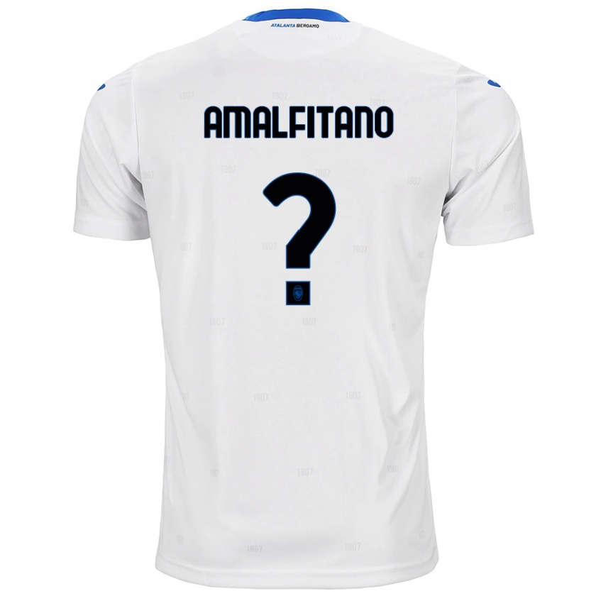 Kandiny Enfant Maillot Nicolò Amalfitano #0 Blanc Tenues Extérieur 2024/25 T-Shirt