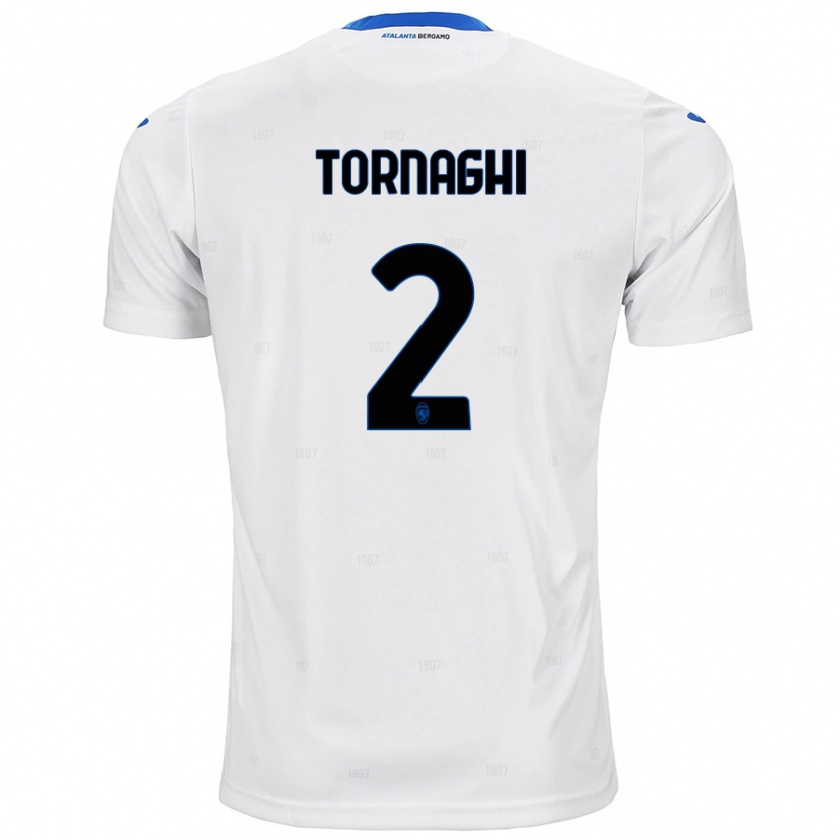 Kandiny Enfant Maillot Pietro Tornaghi #2 Blanc Tenues Extérieur 2024/25 T-Shirt