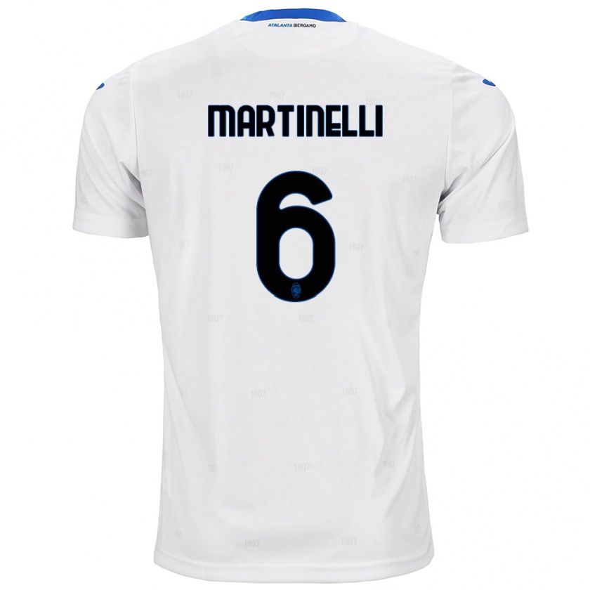 Kandiny Enfant Maillot Gabriel Martinelli #6 Blanc Tenues Extérieur 2024/25 T-Shirt