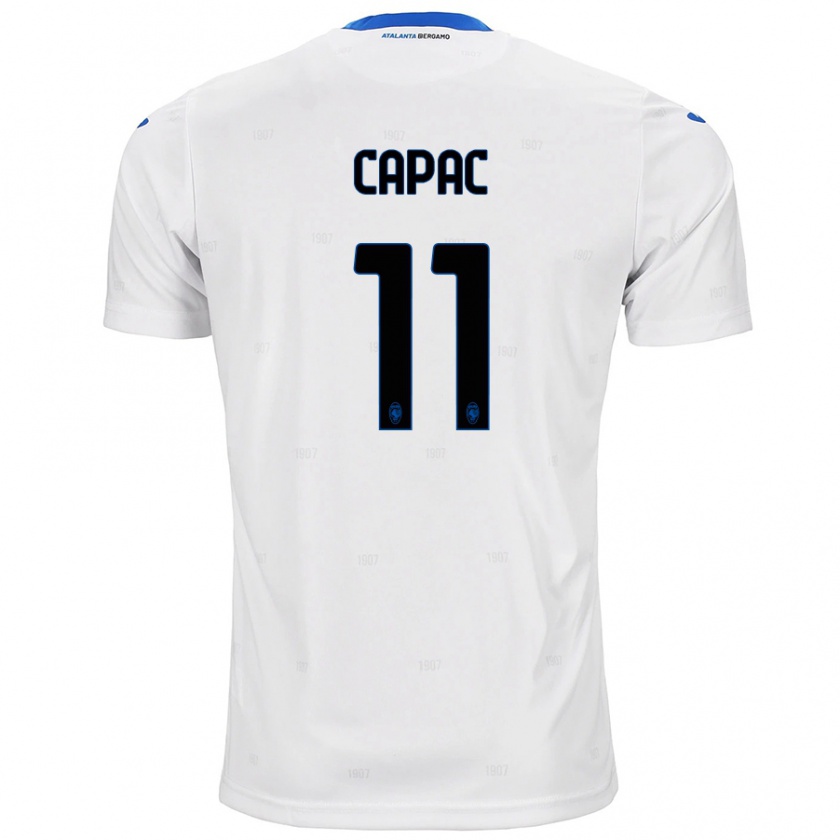 Kandiny Enfant Maillot Alexandru Capac #11 Blanc Tenues Extérieur 2024/25 T-Shirt