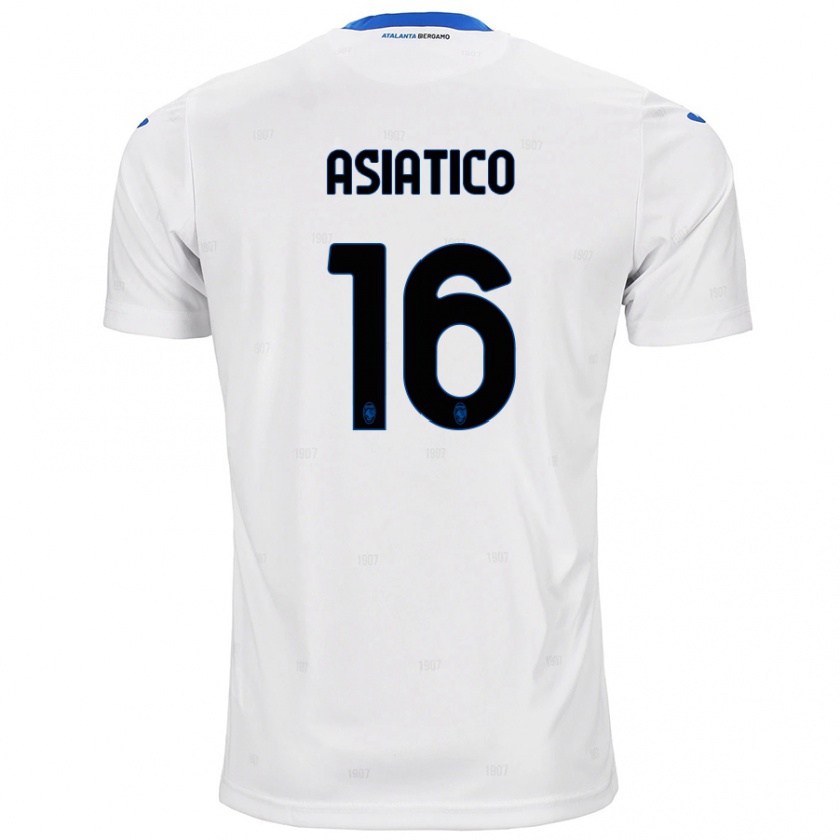 Kandiny Enfant Maillot Pietro Asiatico #16 Blanc Tenues Extérieur 2024/25 T-Shirt