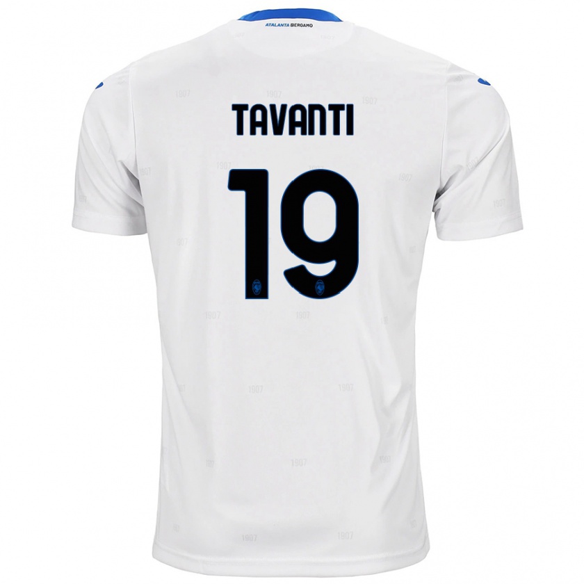 Kandiny Enfant Maillot Mattia Tavanti #19 Blanc Tenues Extérieur 2024/25 T-Shirt