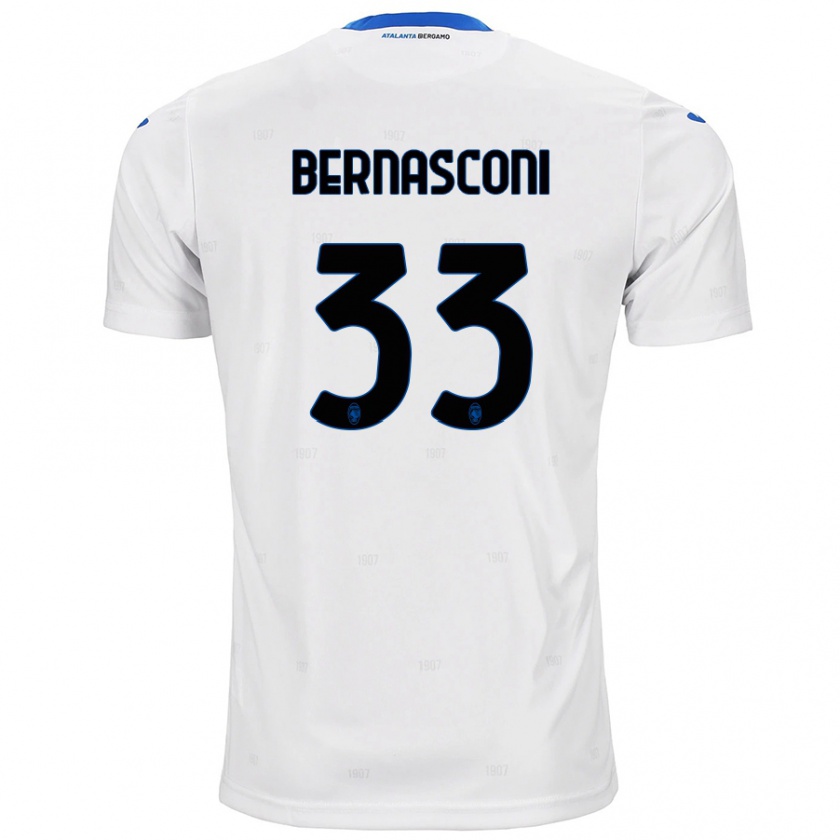 Kandiny Enfant Maillot Lorenzo Bernasconi #33 Blanc Tenues Extérieur 2024/25 T-Shirt