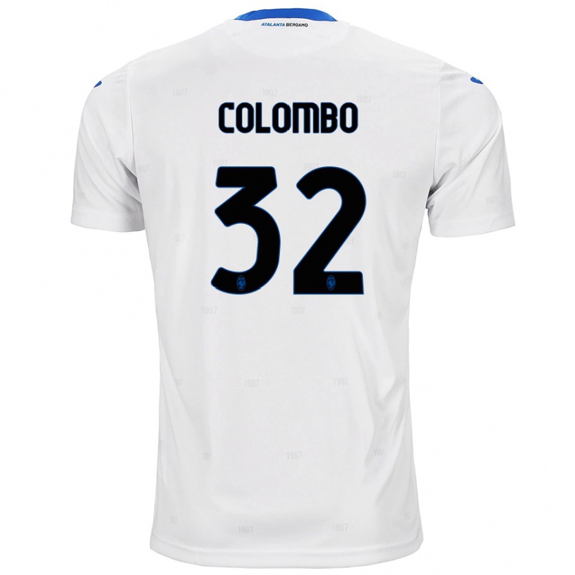 Kandiny Enfant Maillot Matteo Colombo #32 Blanc Tenues Extérieur 2024/25 T-Shirt