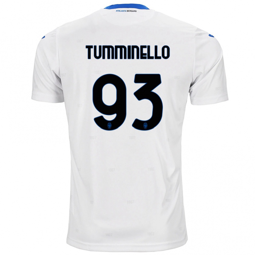 Kandiny Enfant Maillot Marco Tumminello #93 Blanc Tenues Extérieur 2024/25 T-Shirt