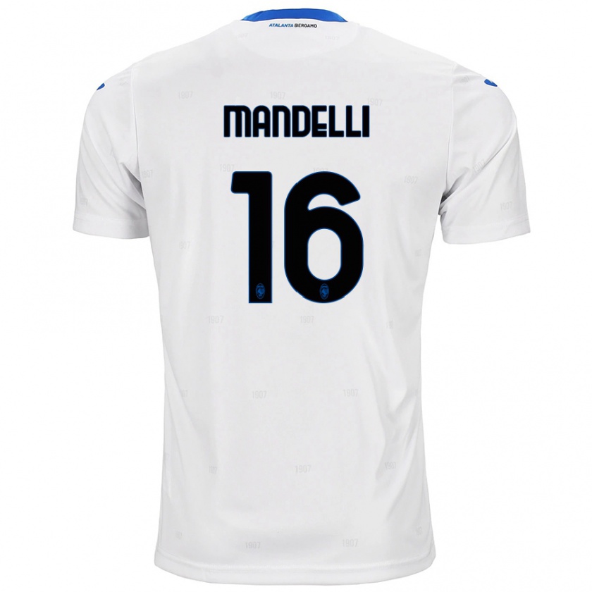 Kandiny Enfant Maillot Giulia Mandelli #16 Blanc Tenues Extérieur 2024/25 T-Shirt