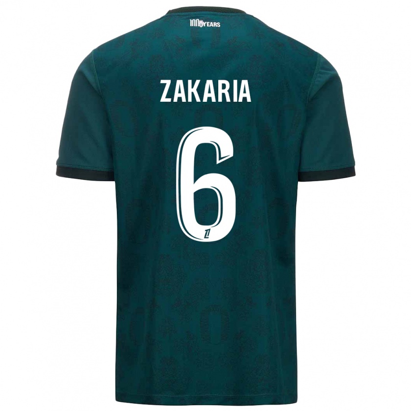 Kandiny Enfant Maillot Denis Zakaria #6 Vert Foncé Tenues Extérieur 2024/25 T-Shirt