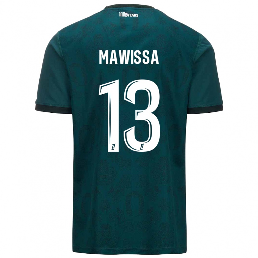 Kandiny Enfant Maillot Christian Mawissa #13 Vert Foncé Tenues Extérieur 2024/25 T-Shirt