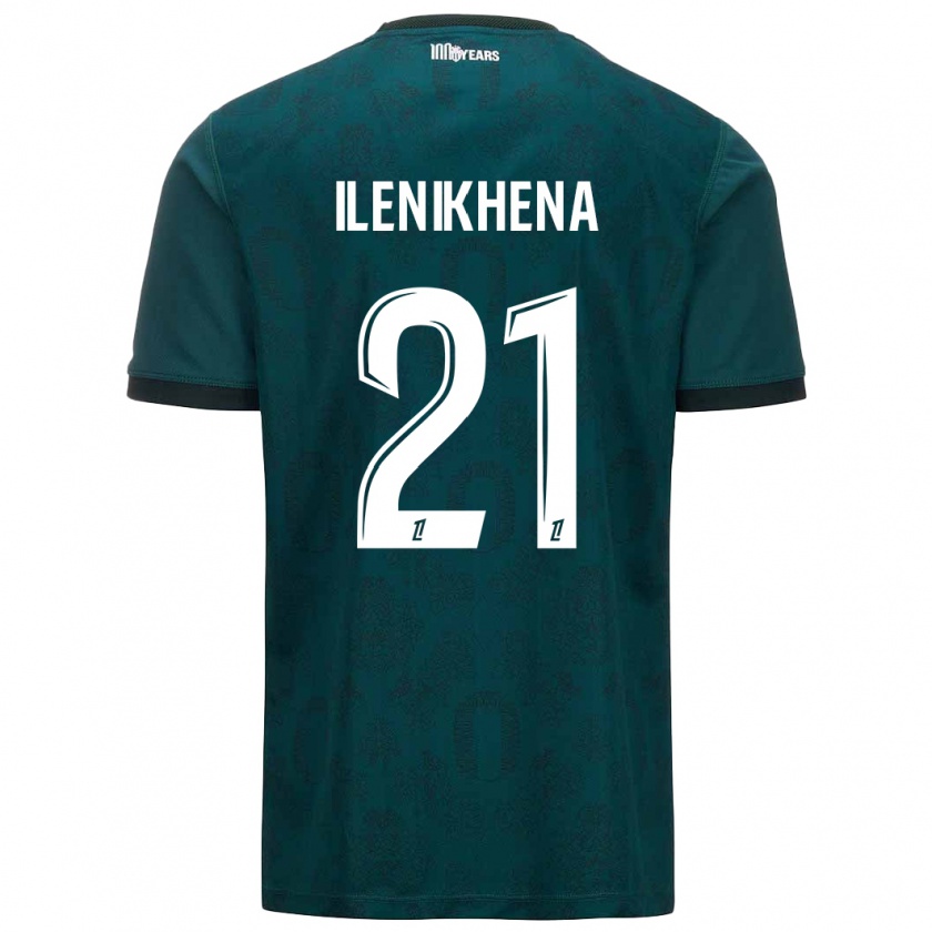 Kandiny Enfant Maillot George Ilenikhena #21 Vert Foncé Tenues Extérieur 2024/25 T-Shirt