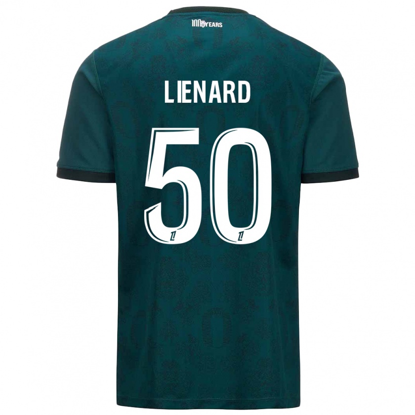 Kandiny Enfant Maillot Yann Lienard #50 Vert Foncé Tenues Extérieur 2024/25 T-Shirt