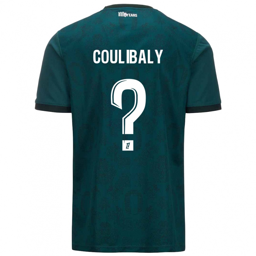 Kandiny Enfant Maillot Mamadou Coulibaly #0 Vert Foncé Tenues Extérieur 2024/25 T-Shirt