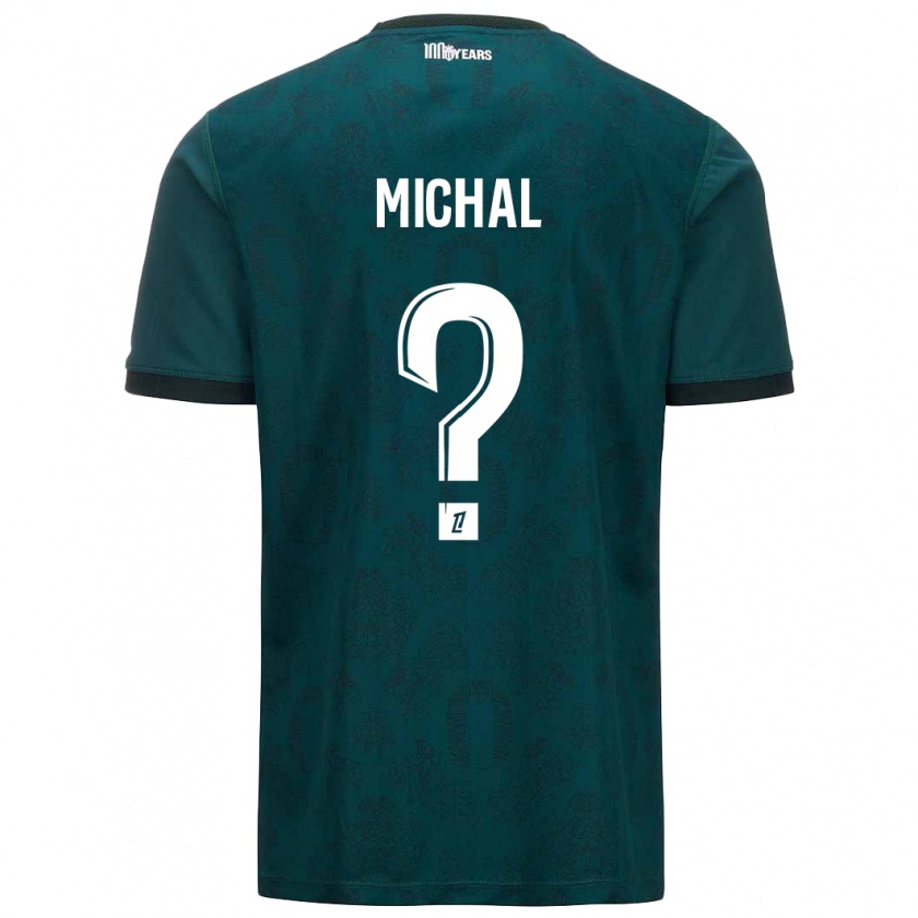 Kandiny Enfant Maillot Lucas Michal #0 Vert Foncé Tenues Extérieur 2024/25 T-Shirt