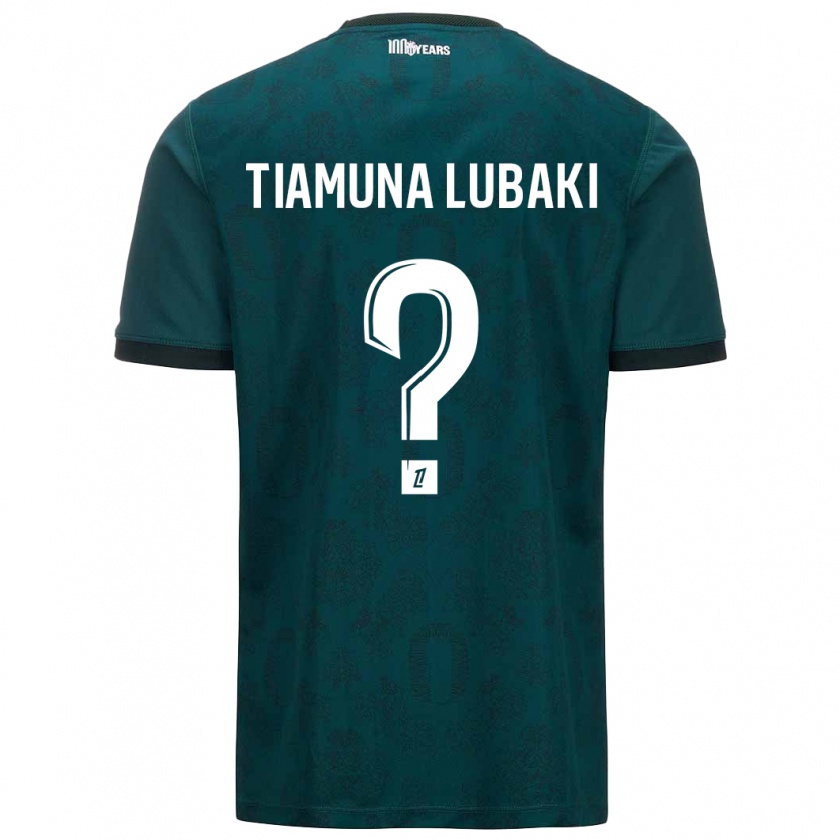 Kandiny Enfant Maillot Loïc Tiamuna Lubaki #0 Vert Foncé Tenues Extérieur 2024/25 T-Shirt