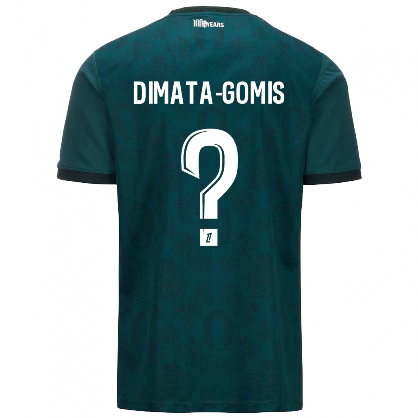 Kandiny Enfant Maillot Kamron Dimata-Gomis #0 Vert Foncé Tenues Extérieur 2024/25 T-Shirt