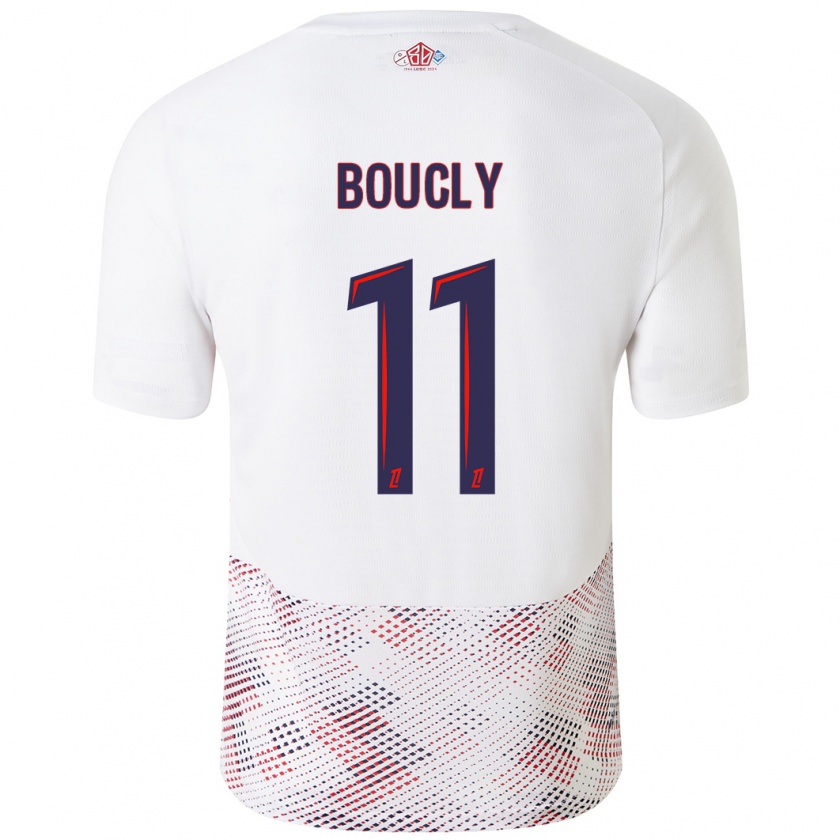 Kandiny Enfant Maillot Maïté Boucly #11 Blanc Bleu Royal Tenues Extérieur 2024/25 T-Shirt