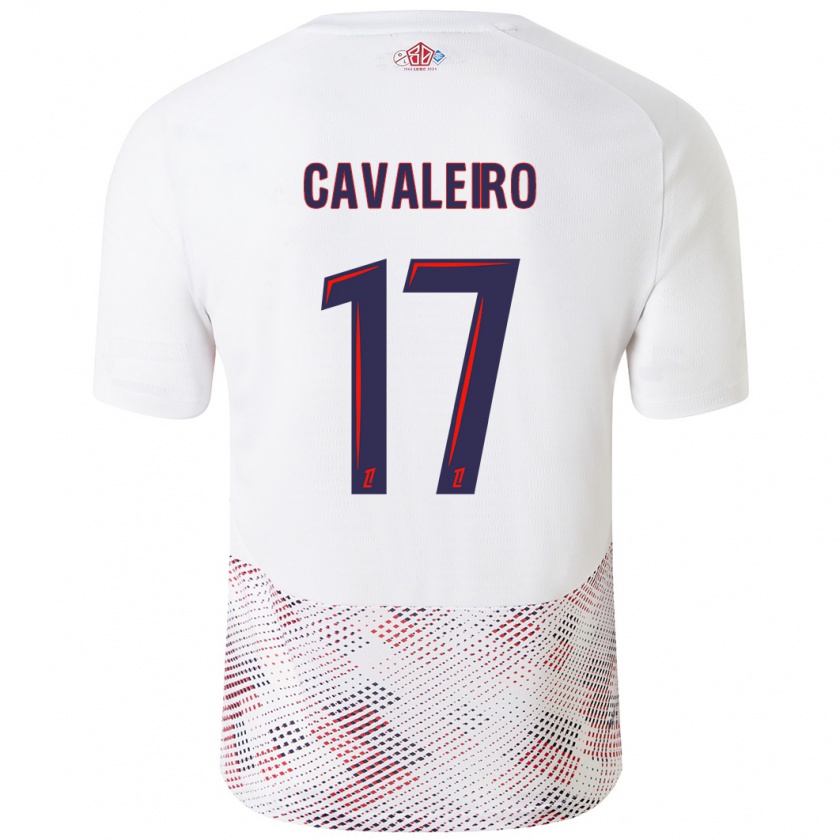 Kandiny Enfant Maillot Ivan Cavaleiro #17 Blanc Bleu Royal Tenues Extérieur 2024/25 T-Shirt