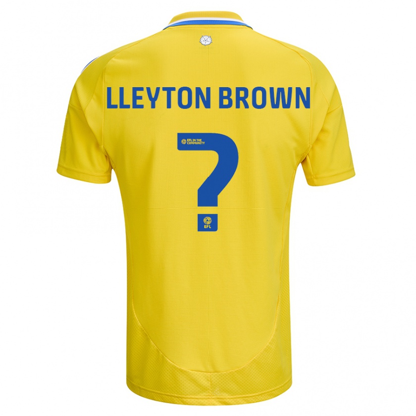 Kandiny Enfant Maillot Lleyton Brown #0 Jaune Bleu Tenues Extérieur 2024/25 T-Shirt