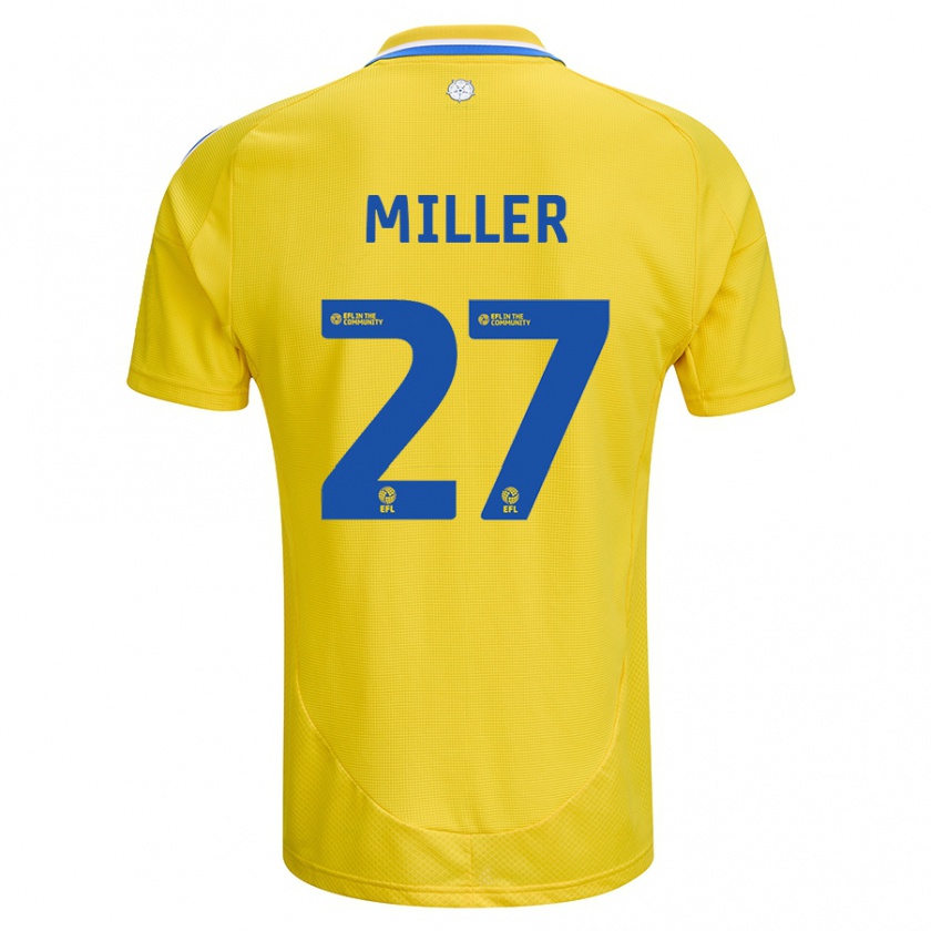 Kandiny Enfant Maillot Amari Miller #27 Jaune Bleu Tenues Extérieur 2024/25 T-Shirt