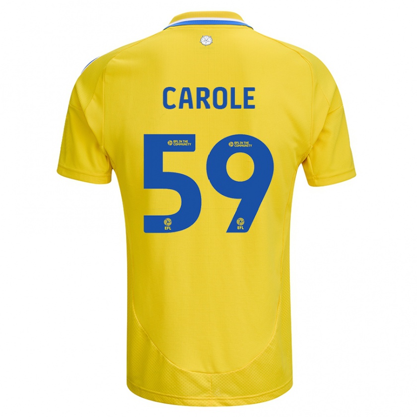 Kandiny Enfant Maillot Keenan Carole #59 Jaune Bleu Tenues Extérieur 2024/25 T-Shirt