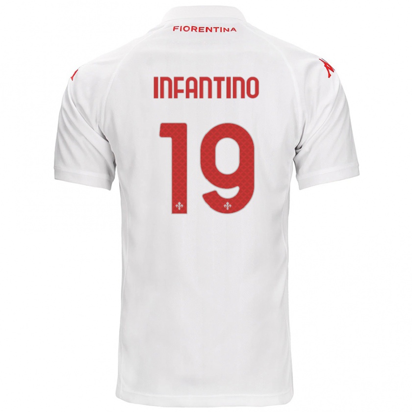 Kandiny Enfant Maillot Gino Infantino #19 Blanc Tenues Extérieur 2024/25 T-Shirt