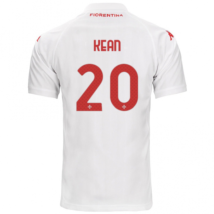 Kandiny Enfant Maillot Moise Kean #20 Blanc Tenues Extérieur 2024/25 T-Shirt