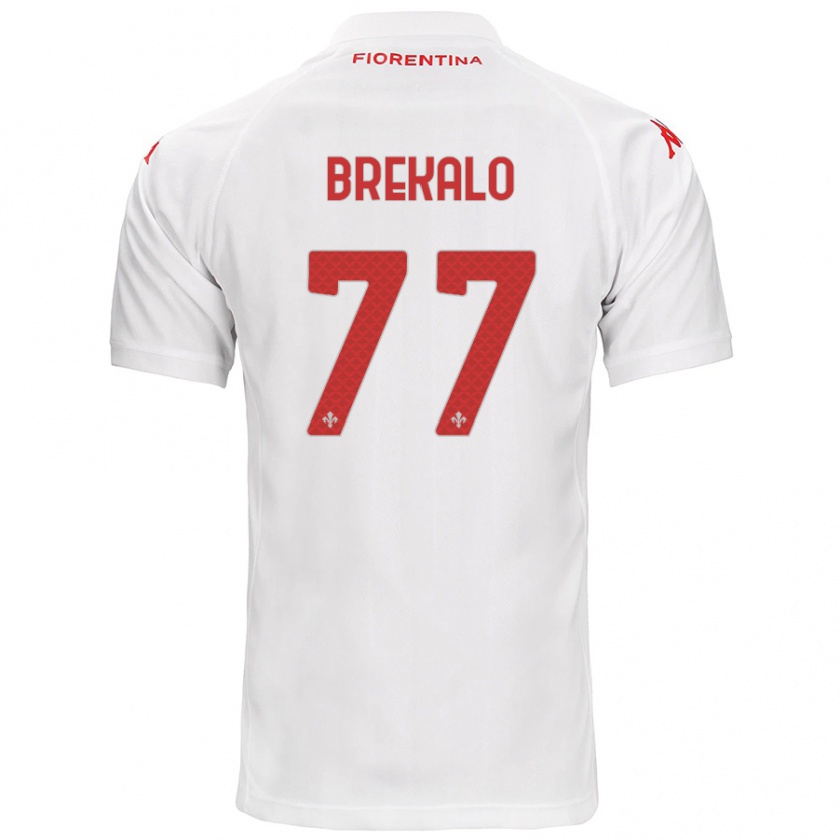 Kandiny Enfant Maillot Josip Brekalo #77 Blanc Tenues Extérieur 2024/25 T-Shirt