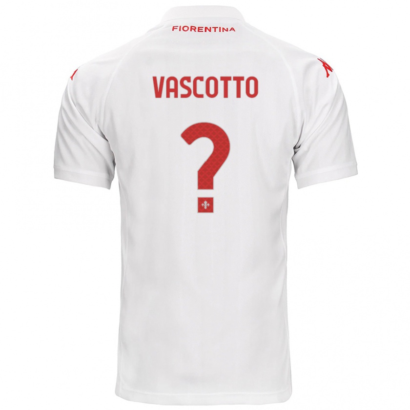 Kandiny Enfant Maillot Edoardo Vascotto #0 Blanc Tenues Extérieur 2024/25 T-Shirt