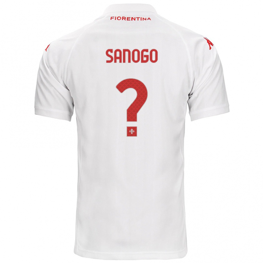 Kandiny Enfant Maillot Bassidy Sanogo #0 Blanc Tenues Extérieur 2024/25 T-Shirt