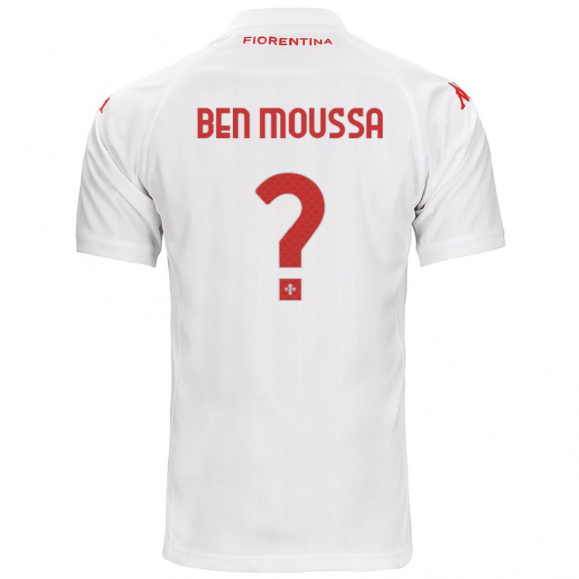 Kandiny Enfant Maillot Mehdi Ben Moussa #0 Blanc Tenues Extérieur 2024/25 T-Shirt