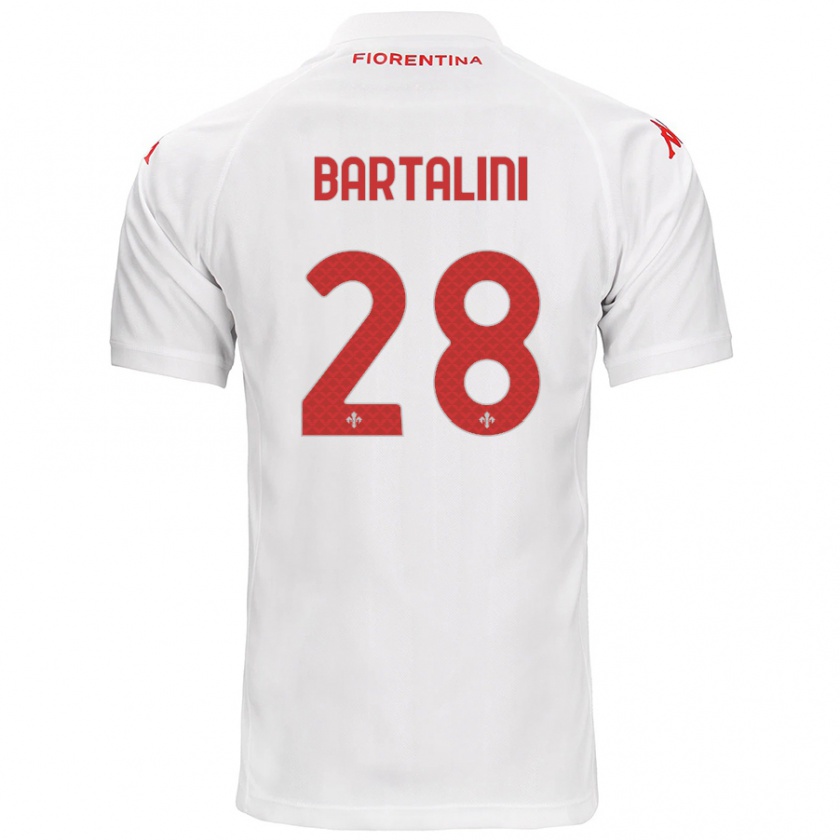 Kandiny Enfant Maillot Viola Bartalini #28 Blanc Tenues Extérieur 2024/25 T-Shirt