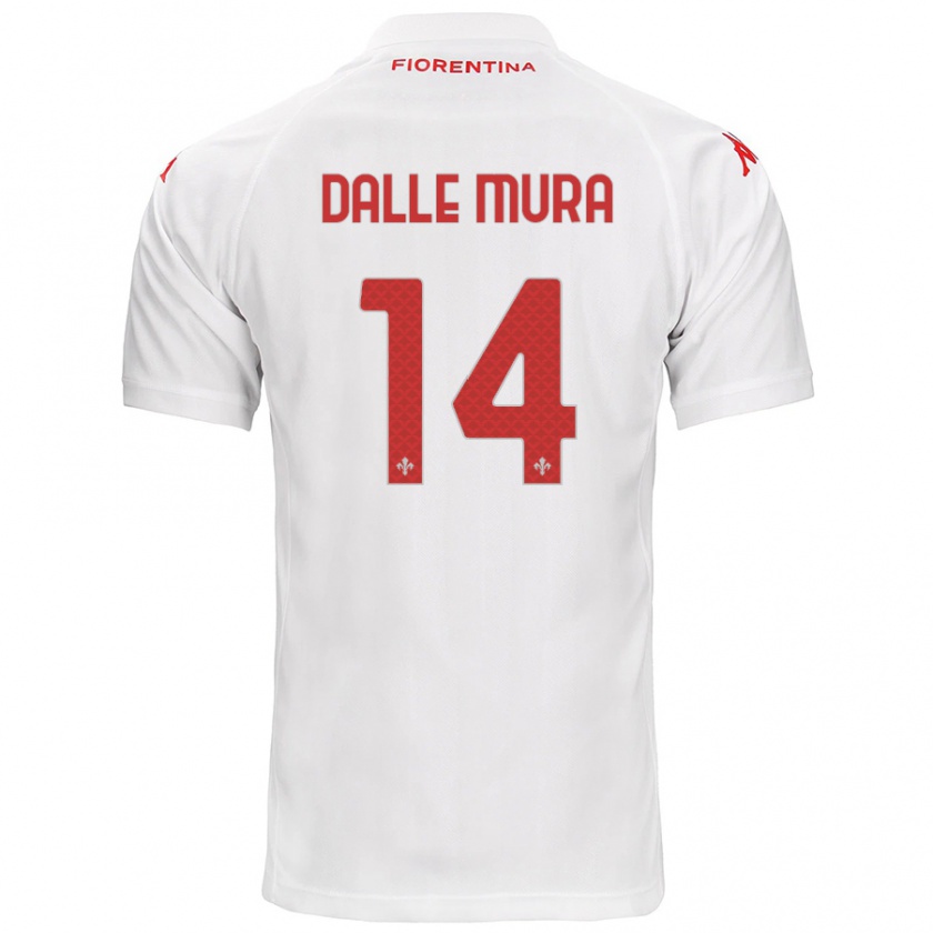 Kandiny Enfant Maillot Christian Dalle Mura #14 Blanc Tenues Extérieur 2024/25 T-Shirt