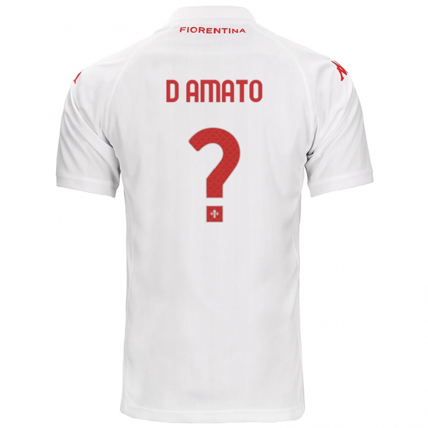 Kandiny Enfant Maillot Gabriele D'amato #0 Blanc Tenues Extérieur 2024/25 T-Shirt