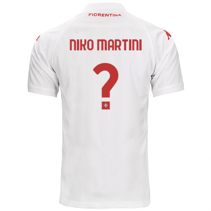 Kandiny Enfant Maillot Niko Martini #0 Blanc Tenues Extérieur 2024/25 T-Shirt