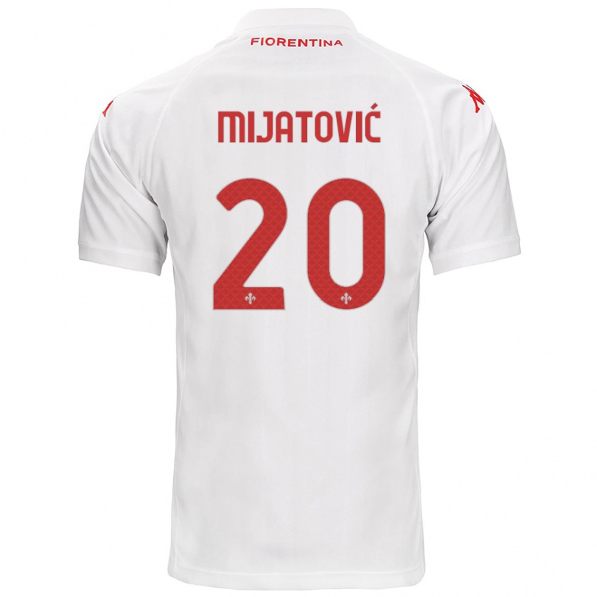 Kandiny Enfant Maillot Milica Mijatović #20 Blanc Tenues Extérieur 2024/25 T-Shirt